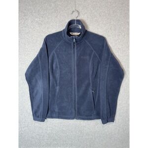Columbia Jacket Womens Medium Blue Full Zip Fleece‎ Outdoors Hiking Lightweight